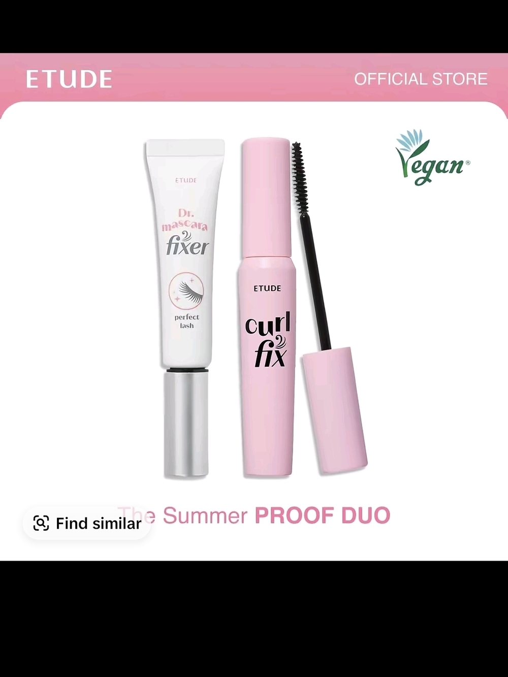 Etude Curl Fix Mascara & Dr. Mascara Fixer Duo - New